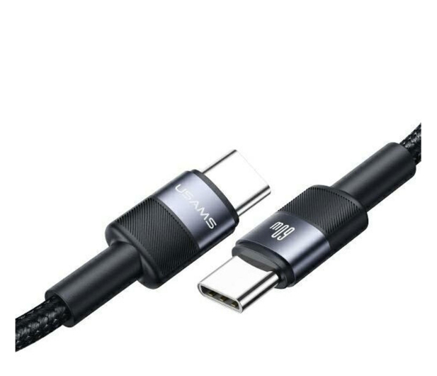 USAMS Kabel USB-C na USB-C 60W 1,2m for szary - 1490477 - zdjęcie